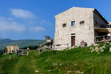 The Malga Pralongo in San Zeno, Italyのeditorial素材