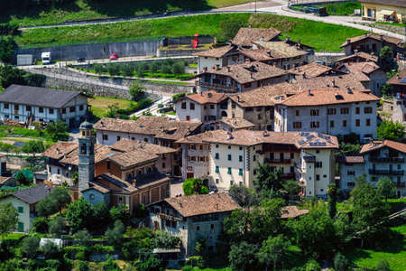 Top view of an ancient medieval village