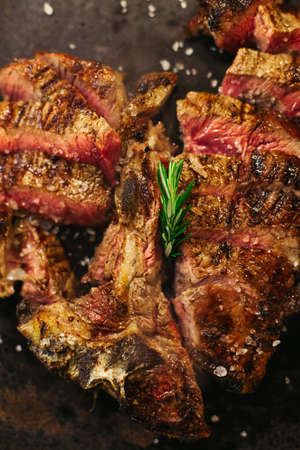 Delicious roast beef close up