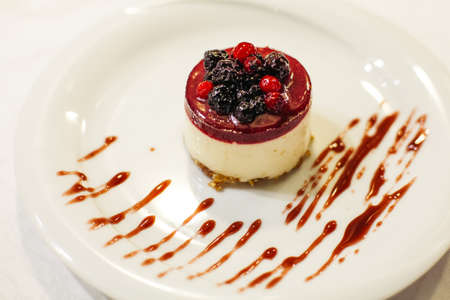 Delicious dessert in a restaurantの写真素材