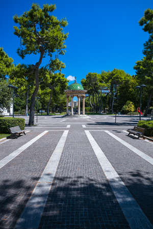 The public gardens of Giuseppe Garibaldi in Lecce, Italyの写真素材