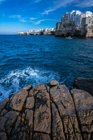 Polignano a Mare, Puglia, Italyの写真素材