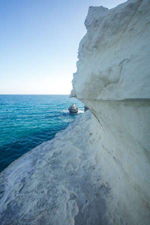 The "Two Sisters" rock in Torre dell'Orso, Malendugno, Puglia, Italyの写真素材
