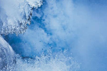 Power of the water, BrÃºarÃ¡rfoss, Iceland, North Atlantic Oceanの写真素材