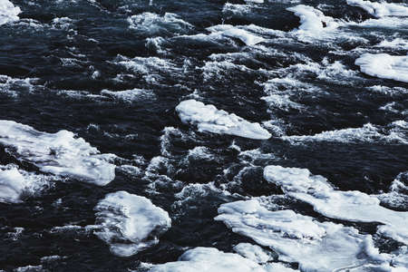 Gullfoss, Iceland, North Atlantic Oceanの写真素材