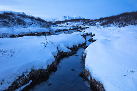 BrÃºarÃ¡rfoss Waterfall, Iceland, North Atlantic Oceanの写真素材