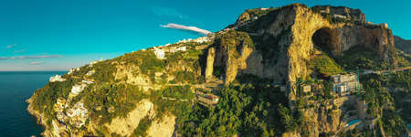Aerial view of Amalfi Coast, Italyの写真素材