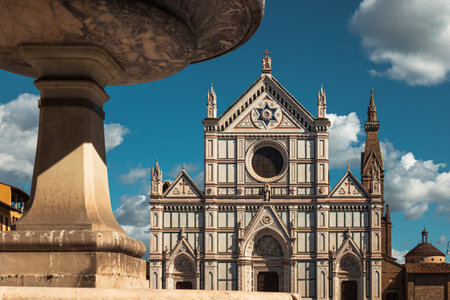The Basilica of Santa Croce in Florence, Italyの写真素材