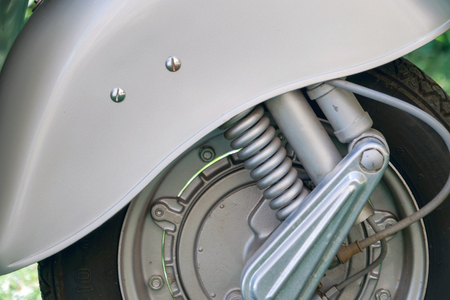scooter wheel suspensionの写真素材