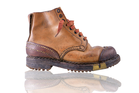 old leather bootの写真素材