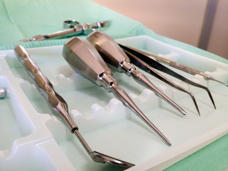 the dentist equipment at the dentist's studioの写真素材