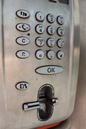 particulars of a public  italian phone cabinetの写真素材