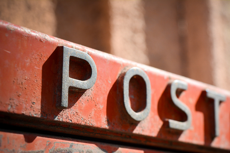 particular of an italian letterboxの写真素材