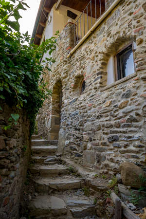 Alley in the Town of Vernazza. Italy, National Park of the Cinque Terreの写真素材
