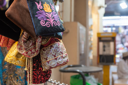 Arabian Souvenirs At The Market In Oman On Blurred Backgroundの写真素材