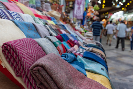 Arabian Souvenirs At The Market In Oman On Blurred Background