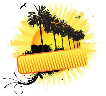Summer Bannerのイラスト素材
