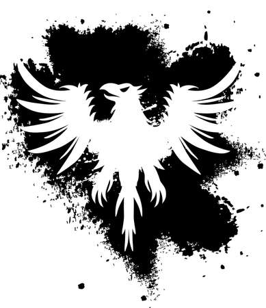 Black and white eagleのイラスト素材