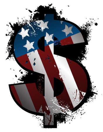 Dollar Symbol Grungeのイラスト素材