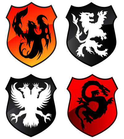 Heraldy shieldsのイラスト素材