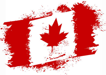 Canadian grunge flagのイラスト素材