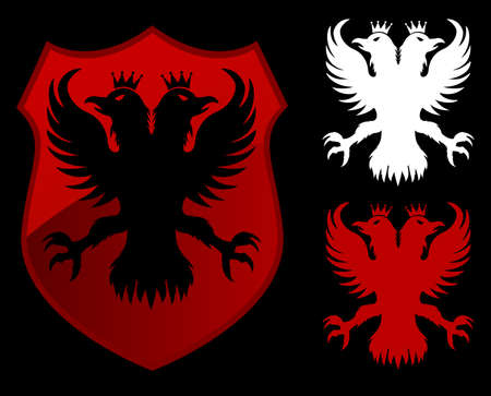 Eagle red shieldのイラスト素材