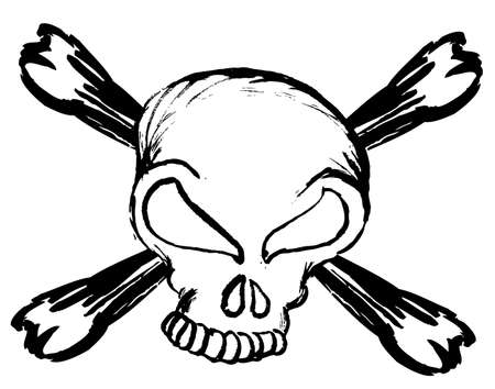 Skull grungeのイラスト素材
