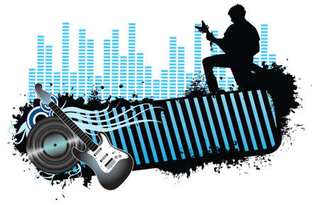 Rock banner concept illustration のイラスト素材