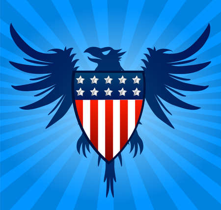 Eagle blue backgroundのイラスト素材