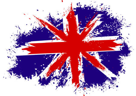 Britain flag grungeのイラスト素材