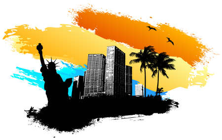 New York summerのイラスト素材