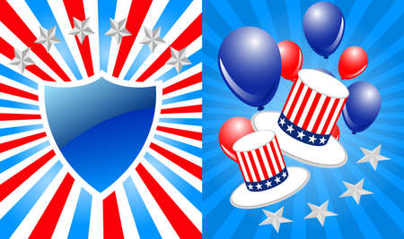 President day background shield and hatのイラスト素材