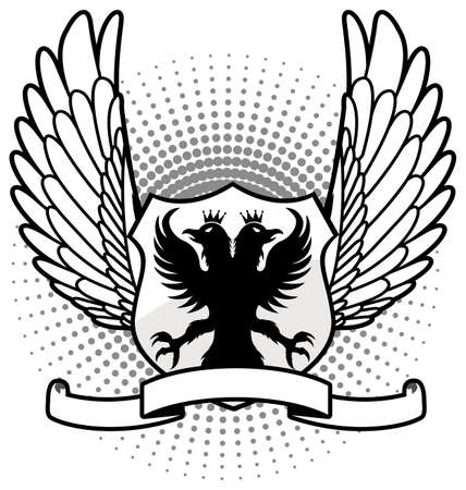 White Eagle shieldのイラスト素材