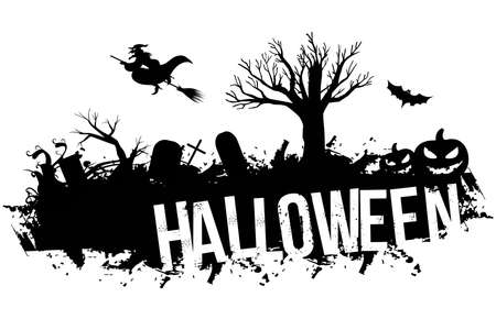 Grunge black halloweenのイラスト素材
