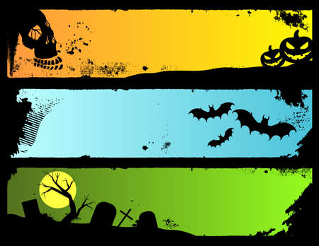 Halloween bannerのイラスト素材