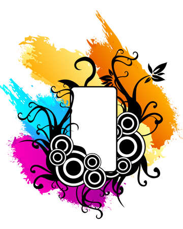 Color floral bannerのイラスト素材