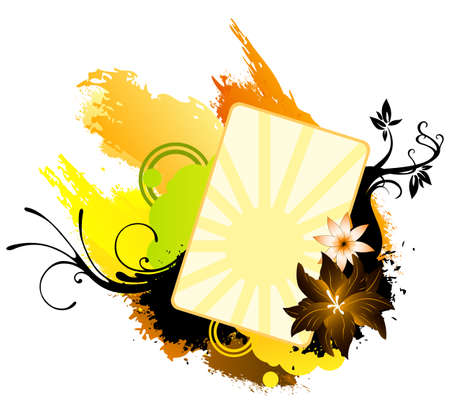 Color floral bannerのイラスト素材