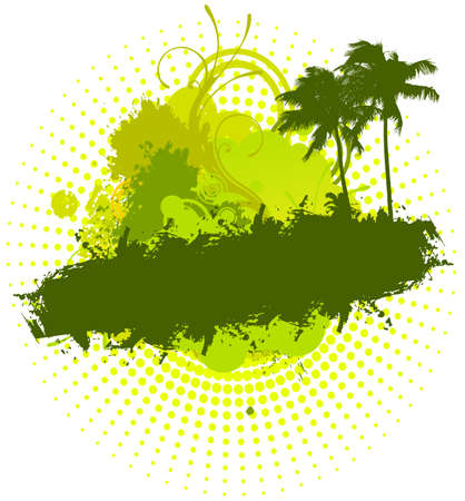 Grunge pamls greenのイラスト素材