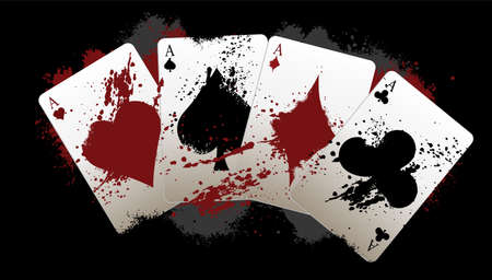 Grunge poker aces