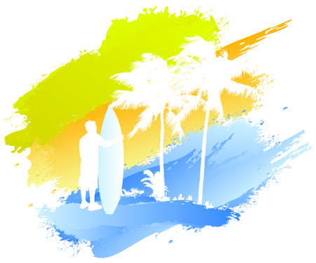 Surf summerのイラスト素材