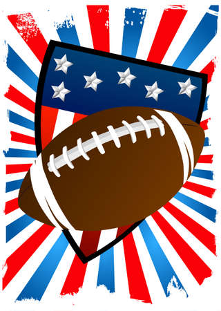 American Shield footballのイラスト素材