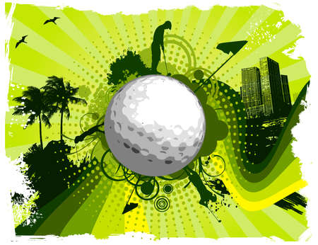 City golf backgroundのイラスト素材