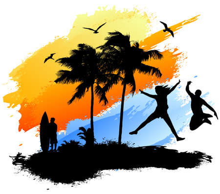 Surf jumpのイラスト素材