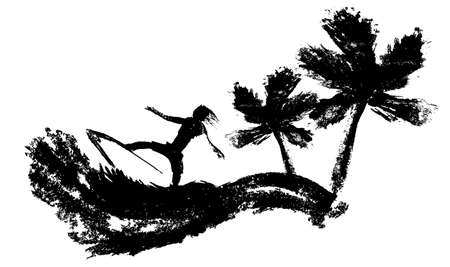 Surfのイラスト素材