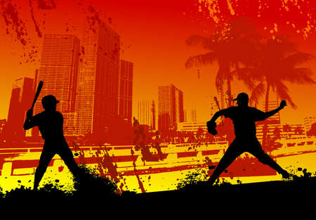 Urban baseballのイラスト素材