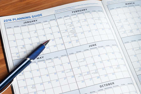 A planner with clipping path.