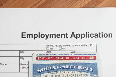 An Employment Application ready to be fill.の写真素材