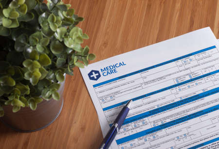 A printed new patient information formの写真素材