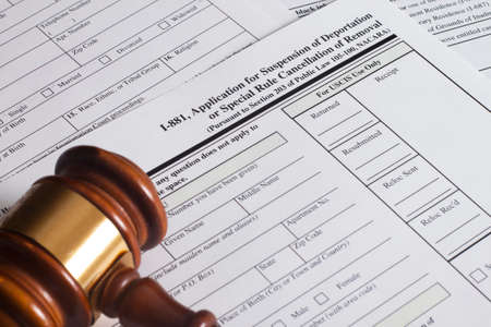Application Suspension of Deportation or special rule cancellation of removalの写真素材
