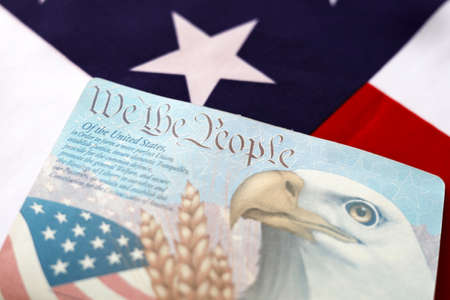 We The People Passport with United States of America flagのeditorial素材